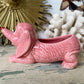 Vintage cute pink puppy ceramic Japan planter