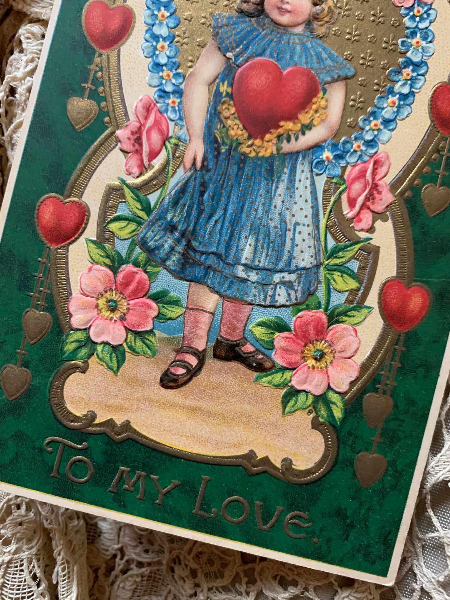 Antique German Valentine postcard