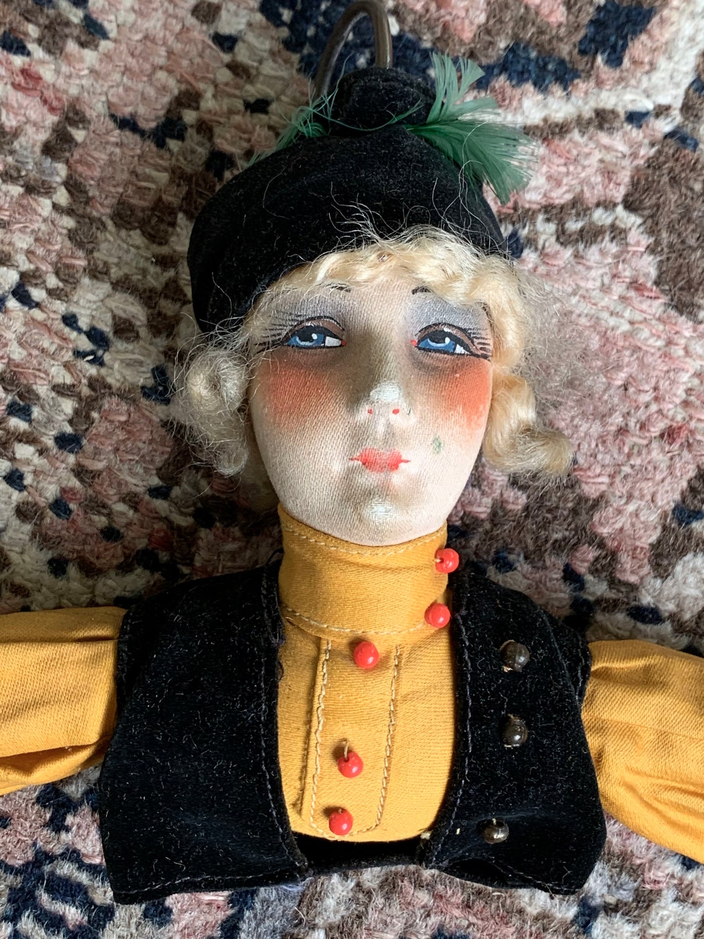 Vintage boudoir doll hanger
