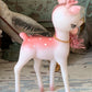 Vintage pink Christmas reindeer