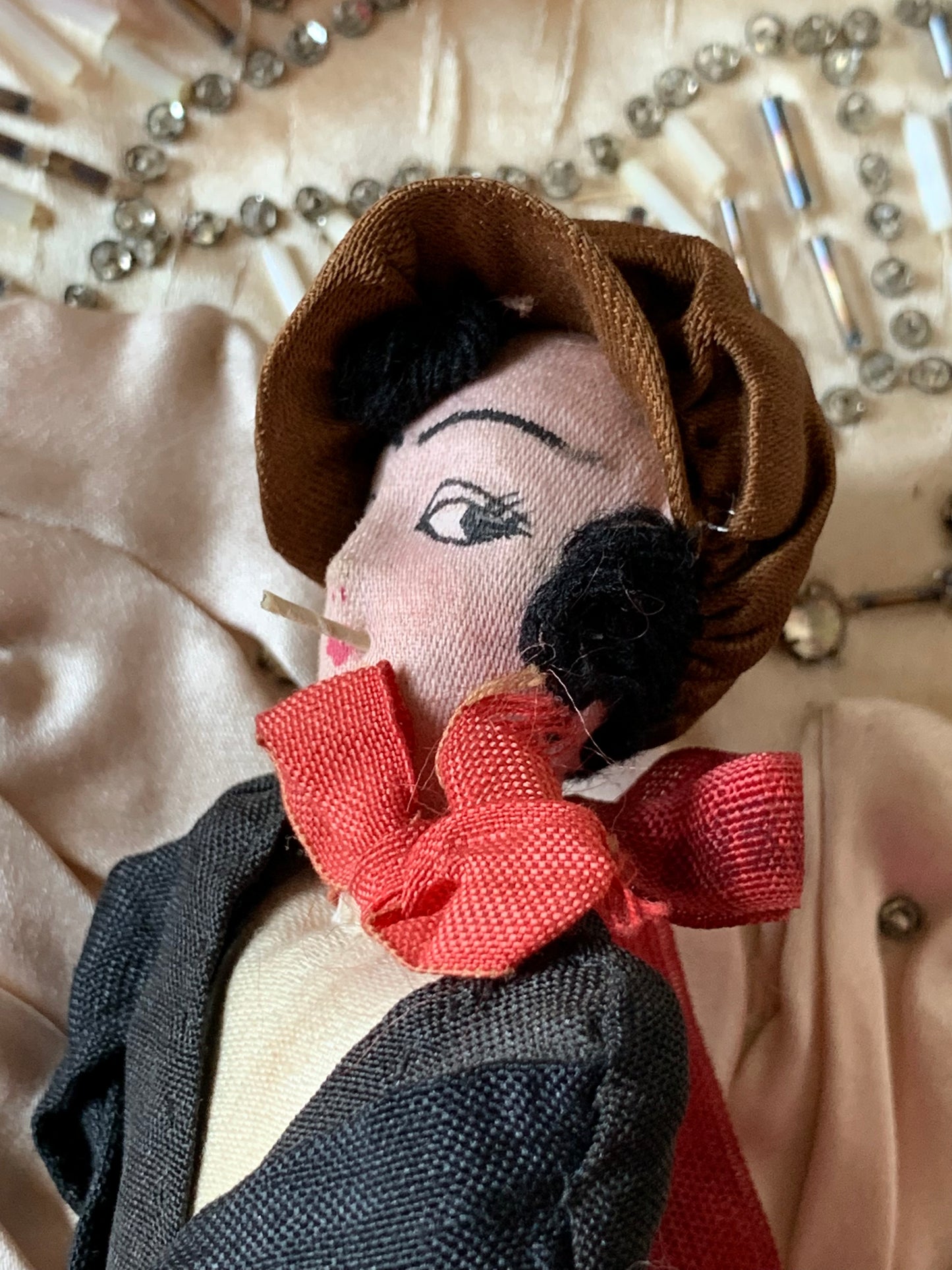 Vintage miniature smoker doll