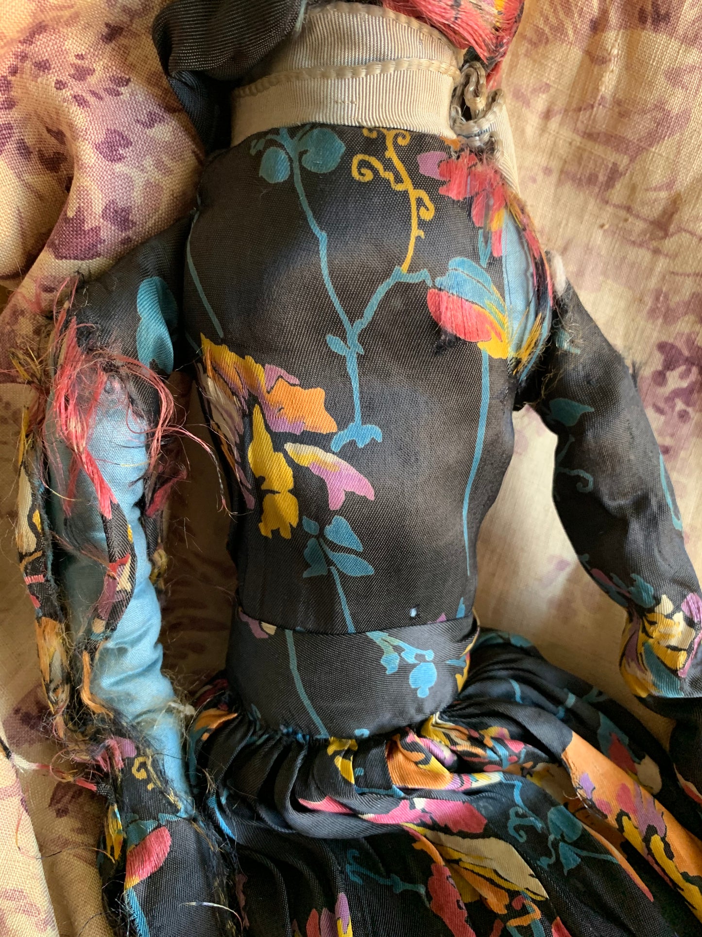 Vintage shabby boudoir doll