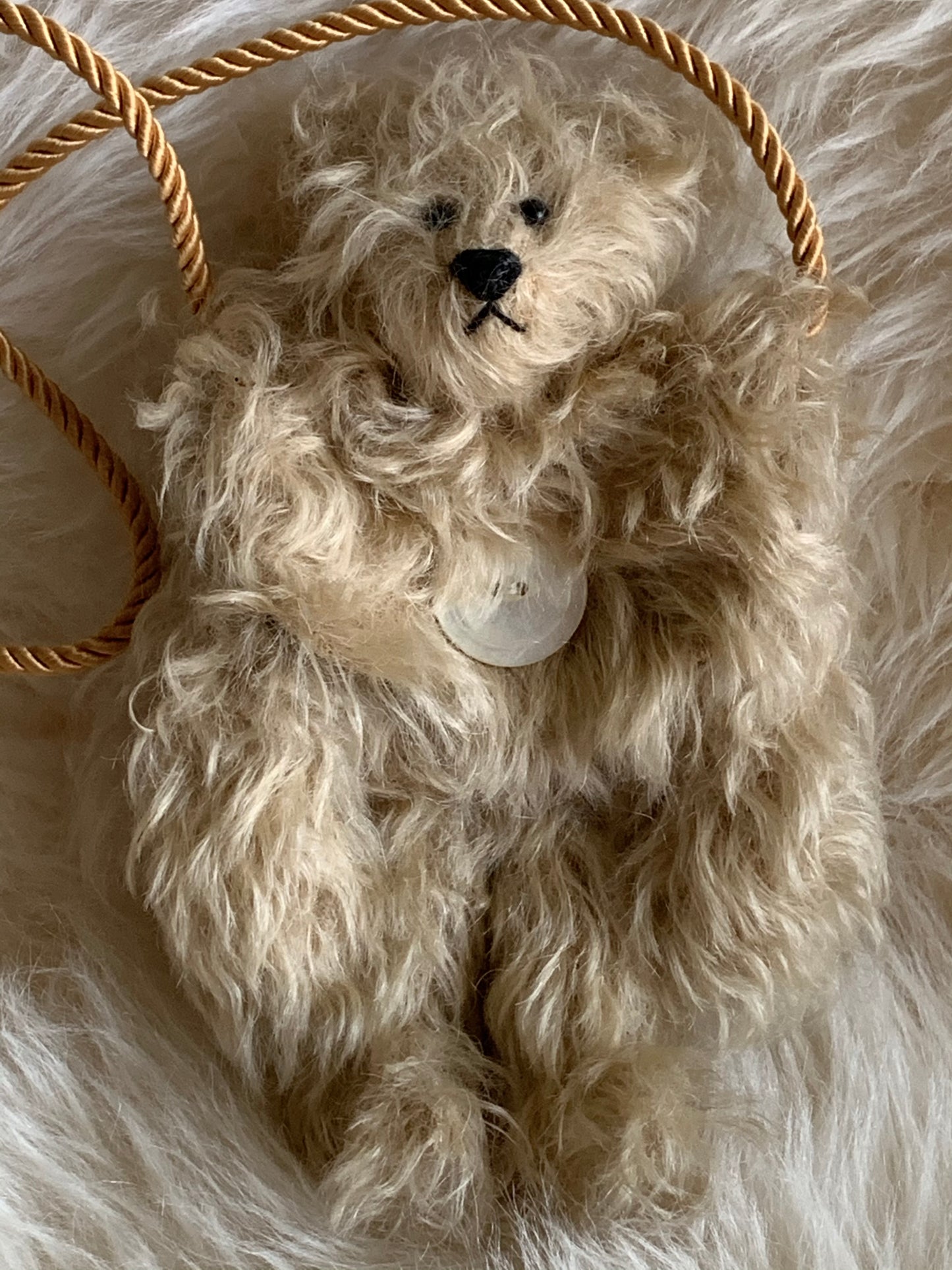 Vintage small teddy bear purse