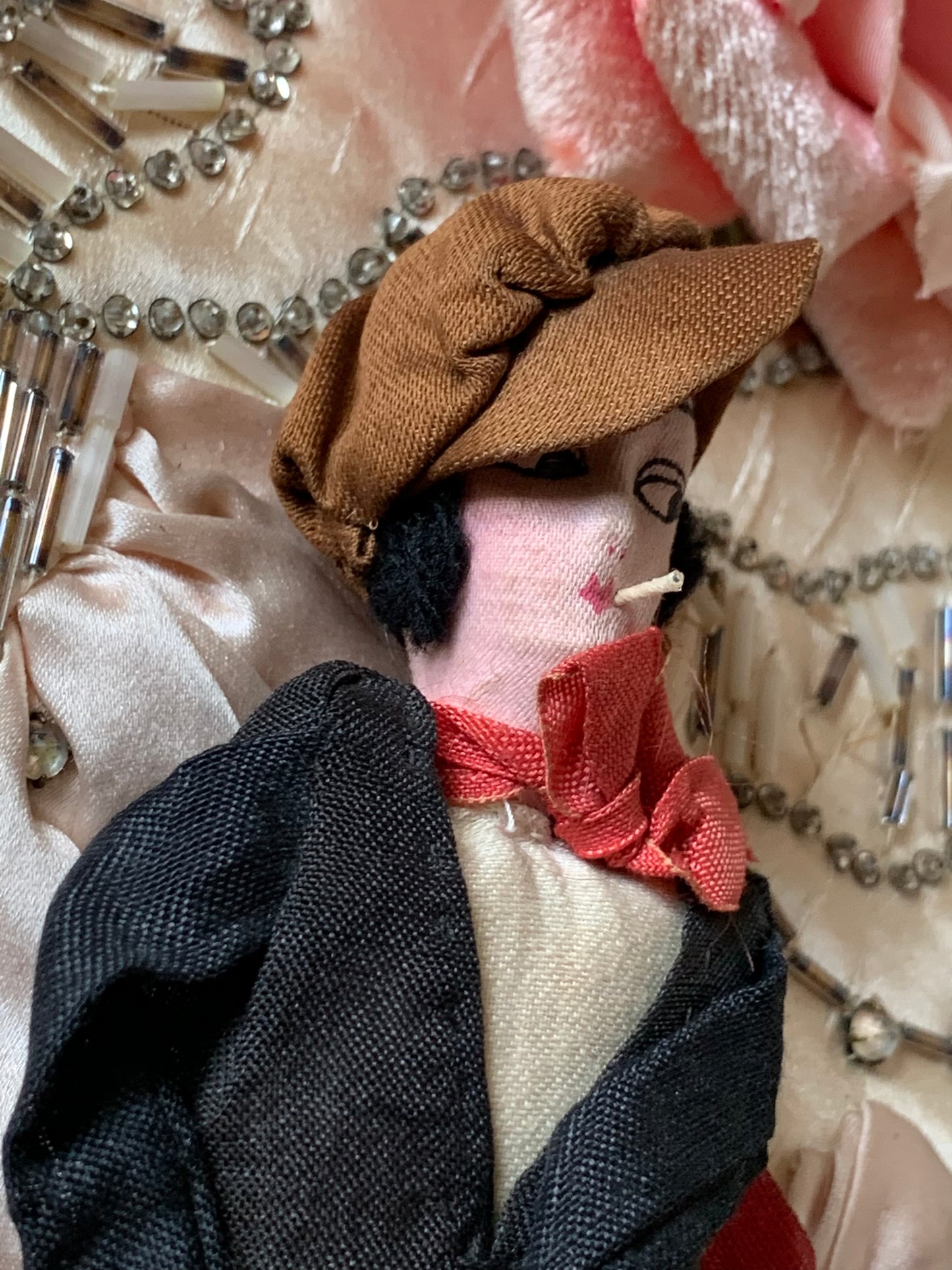 Vintage miniature smoker doll