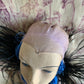 Vintage aged boudoir doll with added blue hair