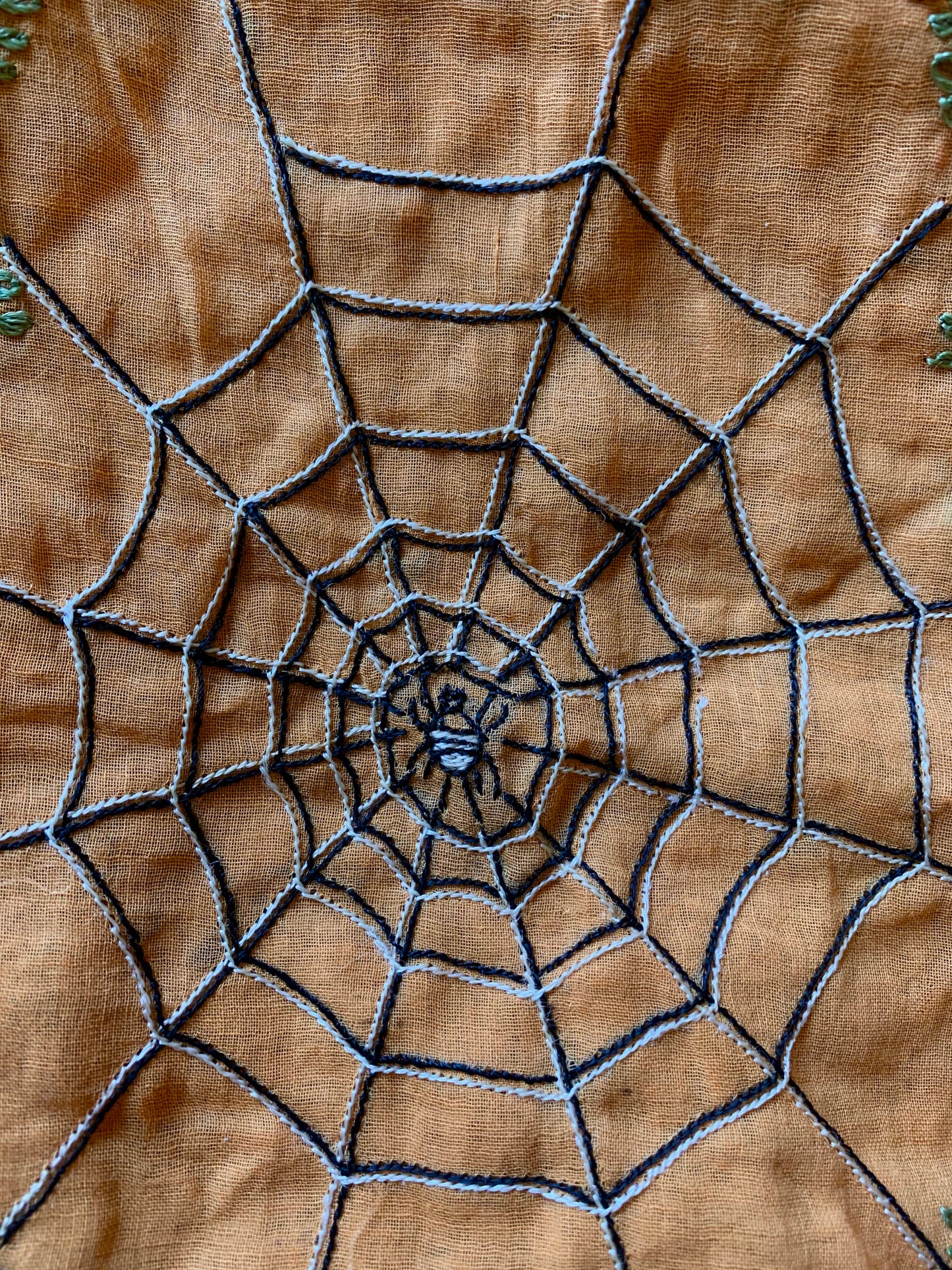 Vintage spider web pillowcase old flapper boudoir cushion cover