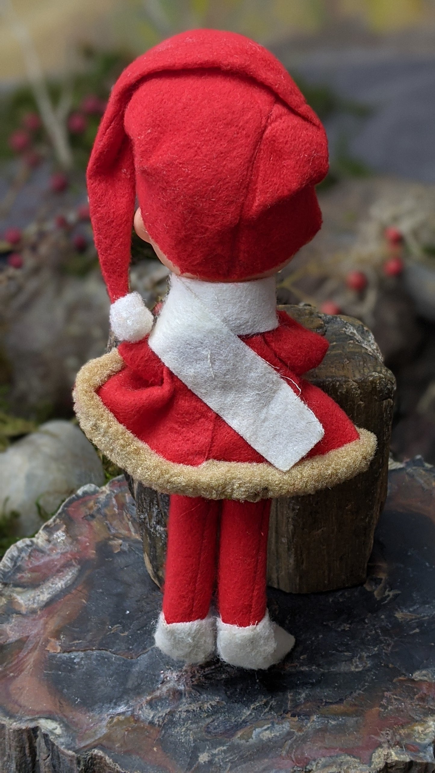Vintage Christmas girl elf