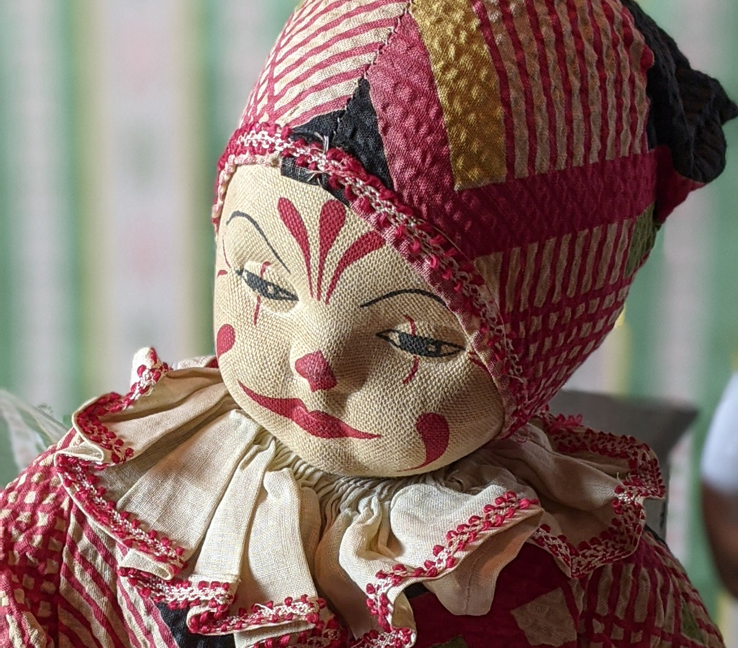 Vintage cloth clown doll