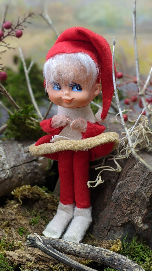 Vintage Christmas pixie girl elf
