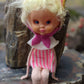 Vintage mini pink striped elf girl