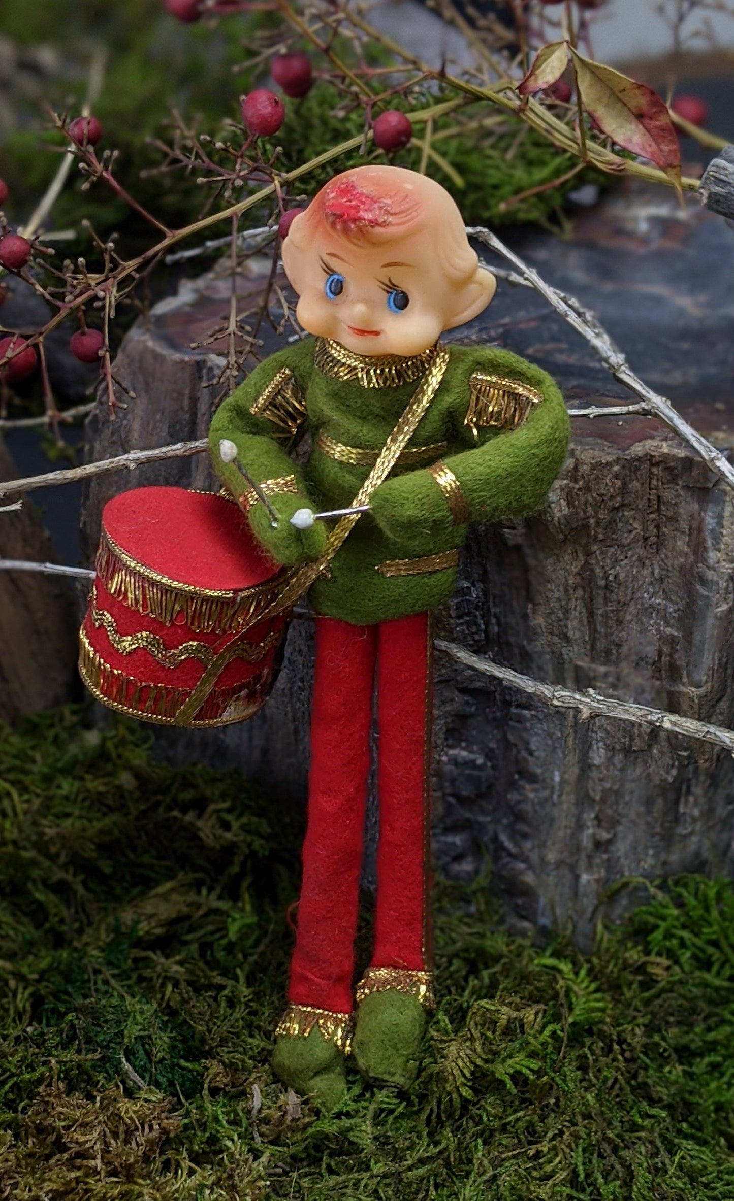 Vintage misfit worn drummer boy elf