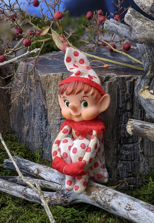 Vintage polka dot knee hugger elf pixie