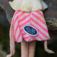 Vintage mini pink striped elf girl