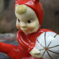 Vintage mini Napco devil pixie with ball