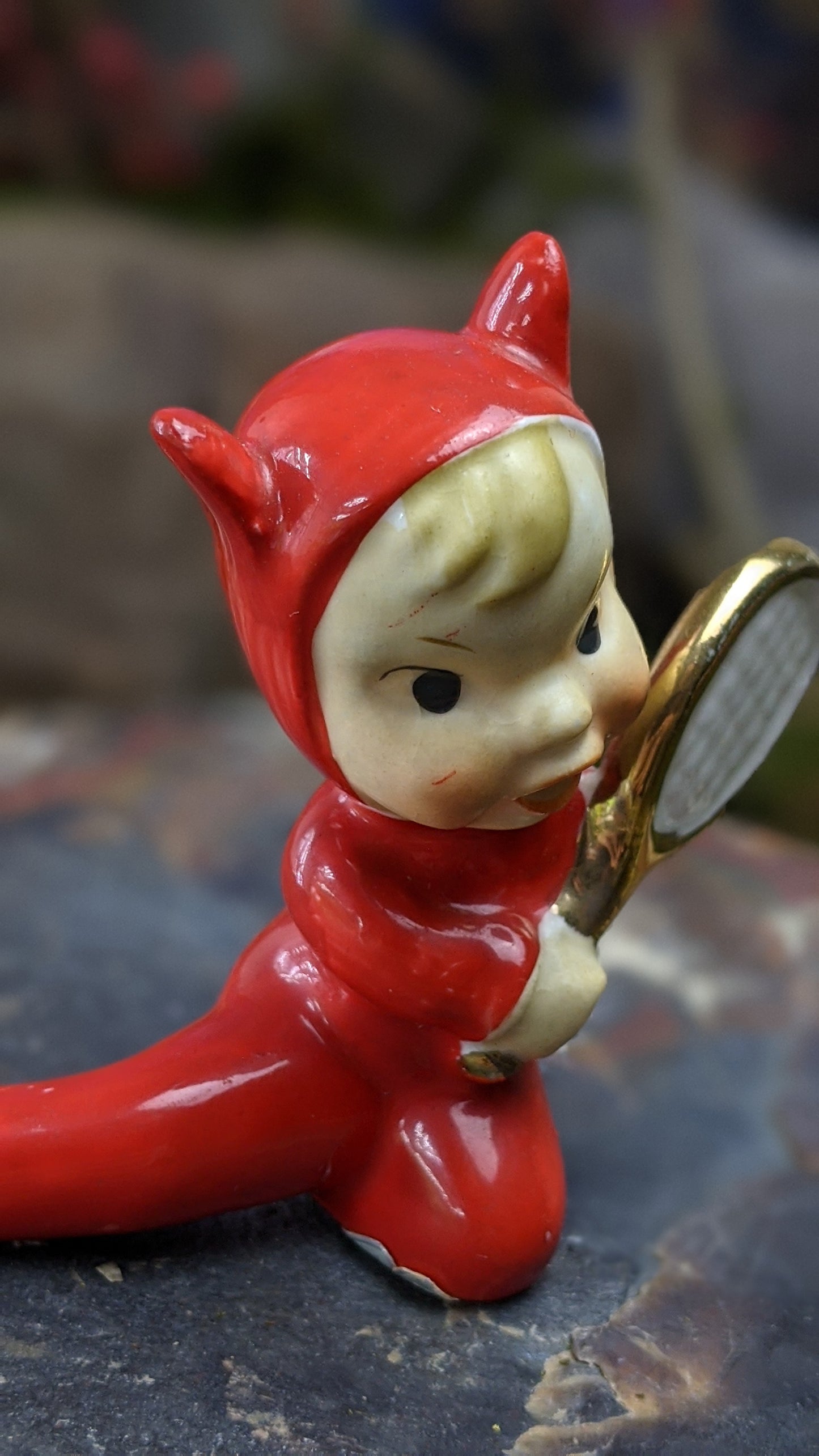 Vintage Napco red devil tennis pixie