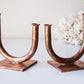 Vintage pair copper pipe bookends modern statue set