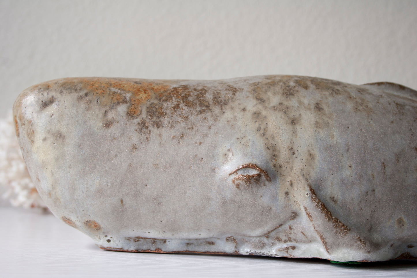 Vintage signed Loet Vanderveen pottery whale sculpture
