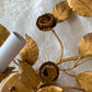 Vintage petite gold Italian toleware wall sconce light