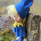 Vintage blue pixie elf ornament