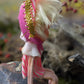 Vintage mini pink striped elf girl