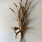 Vintage gold toleware sheaf of wheat gilt candle wall sconce