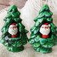 Vintage pair Holt Howard 60s Christmas tree Santa shakers