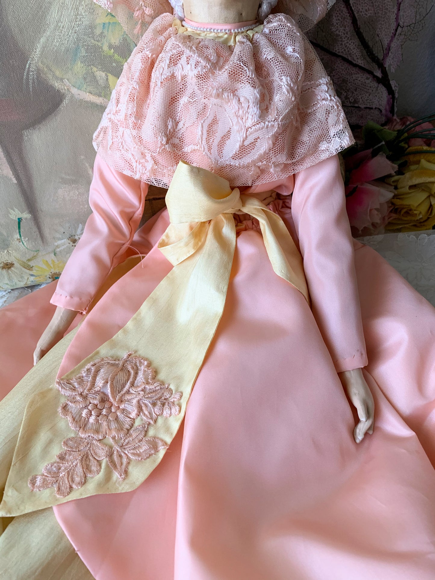 Vintage flapper boudoir doll